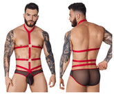 Culotte harnais à lèvres Pikante PIK 1084 Couleur Rouge